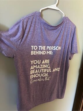 Purple Graphic Tee - Inspirational To The Person Behind me you matter XL